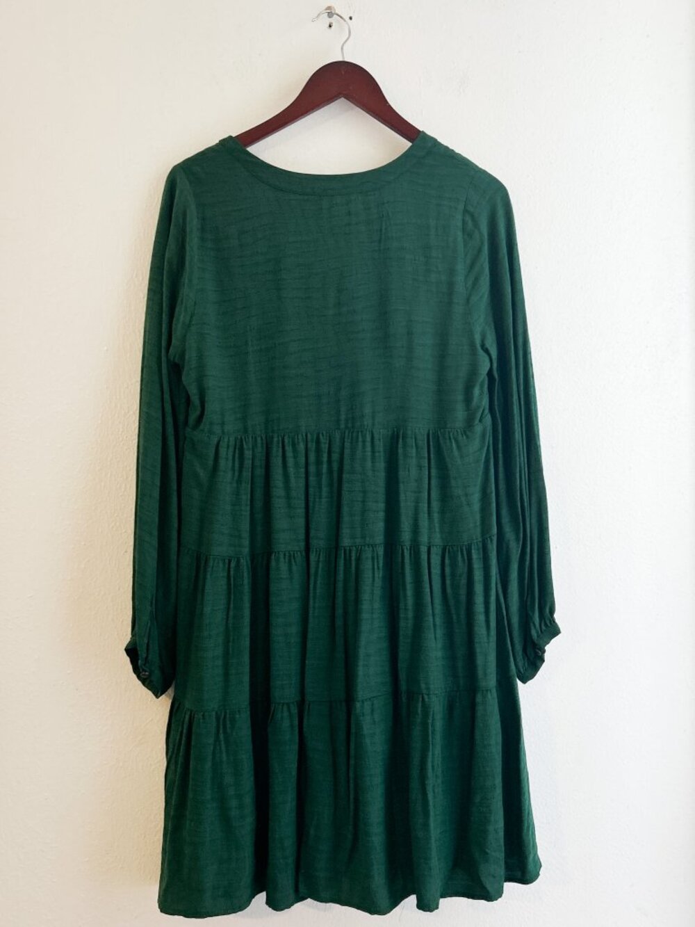 NWT Anthropologie MAEVE Green Textured Amber Tiered Tunic SZ Small - Picture 7 of 9
